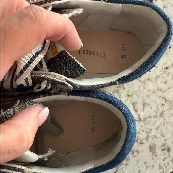 Golden Goose Leopard Print and Denim Sneakers - Picture 4 of 6